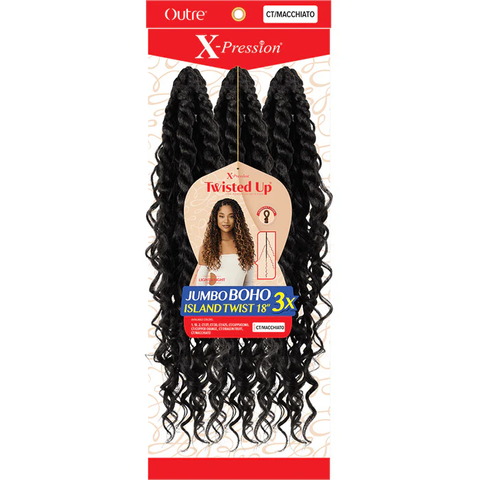 Outre X-Pression Twisted Up Pre-Loop Crochet Braid - JUMBO BOHO ISLAND TWIST 18" 3X - Image 2