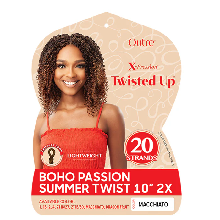 Outre X-Pression Twisted Up Pre-Looped Crochet Braids - BOHO PASSION SUMMER TWIST 10" 2X - Image 2