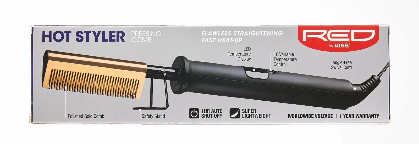 Red By Kiss Hot Styler Pressing Comb - Image 2
