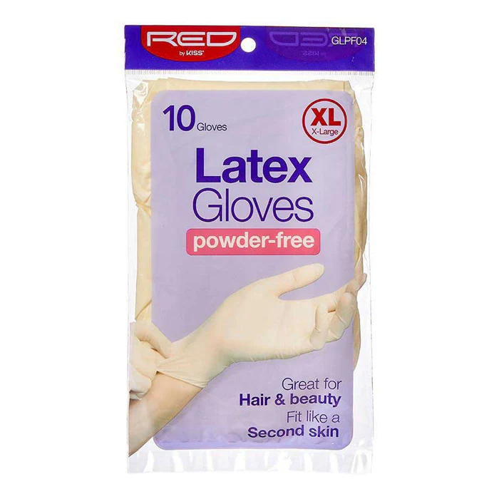 Red By Kiss Powder-Free Latex Gloves 10 Pcs/Pack - Image 4