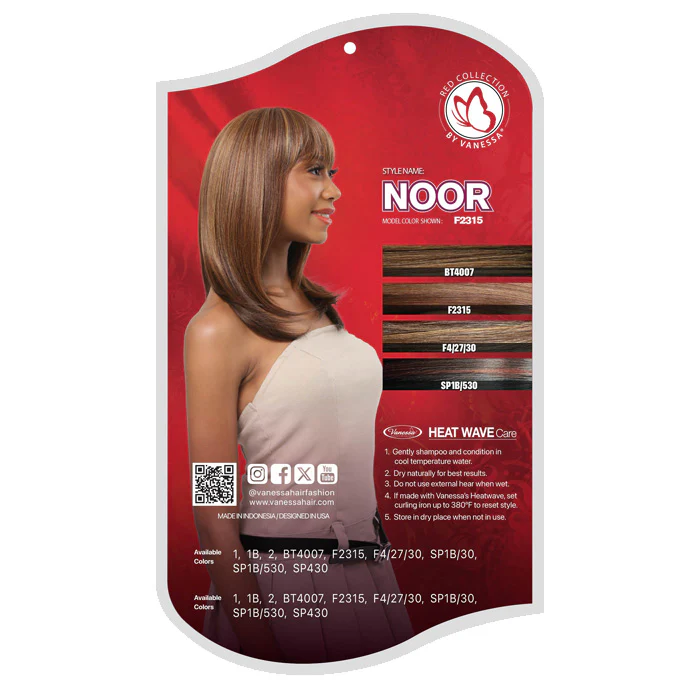 Fashion Wigs Red Collection By Vanessa Full Wig - NOOR - Image 4
