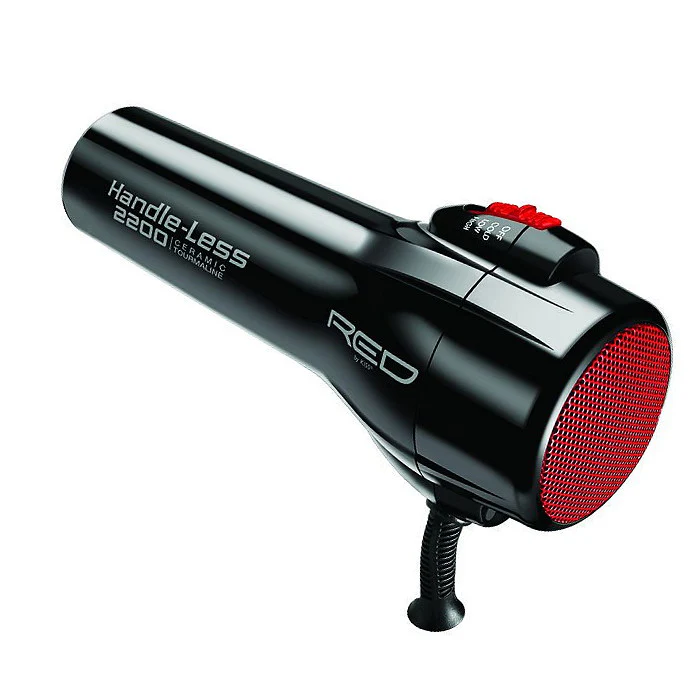Red Handle-Less 2200 Ceramic Tourmaline Hair Dryer Combo - Image 3