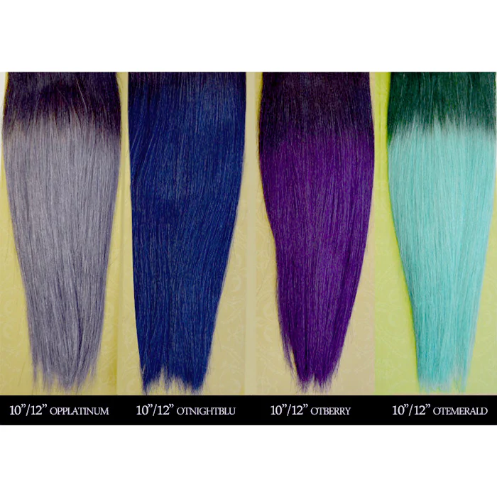 Saga 100% Brazilian Remy 100% Human Hair Weave - YAKY OMBRE TWO TONE 10/12" - Image 2
