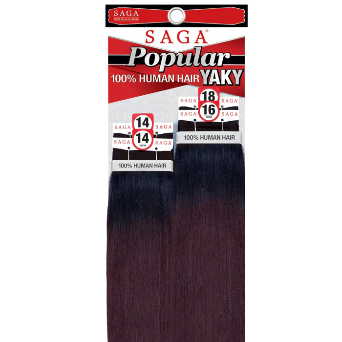 Saga 100% Human Hair Weave - POPULAR YAKY 4 PCS (10-20") - Image 5