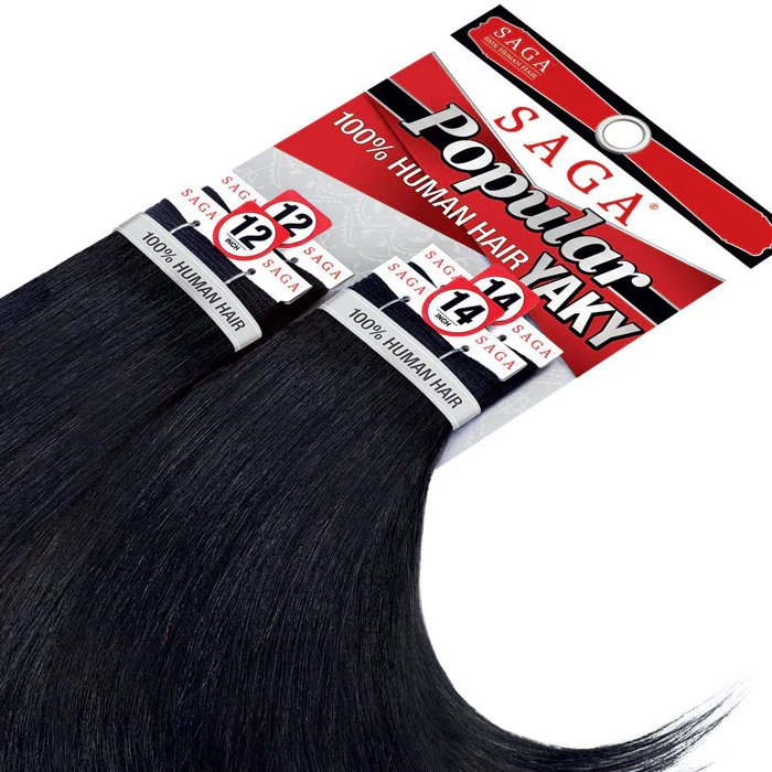 Saga 100% Human Hair Weave - POPULAR YAKY 4 PCS (10-20") - Image 6