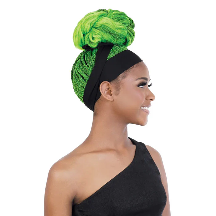 Seduction Quick Wrap with Headband Wig - BOX BRAID with CURLY ENDS 30", 36" - Image 6