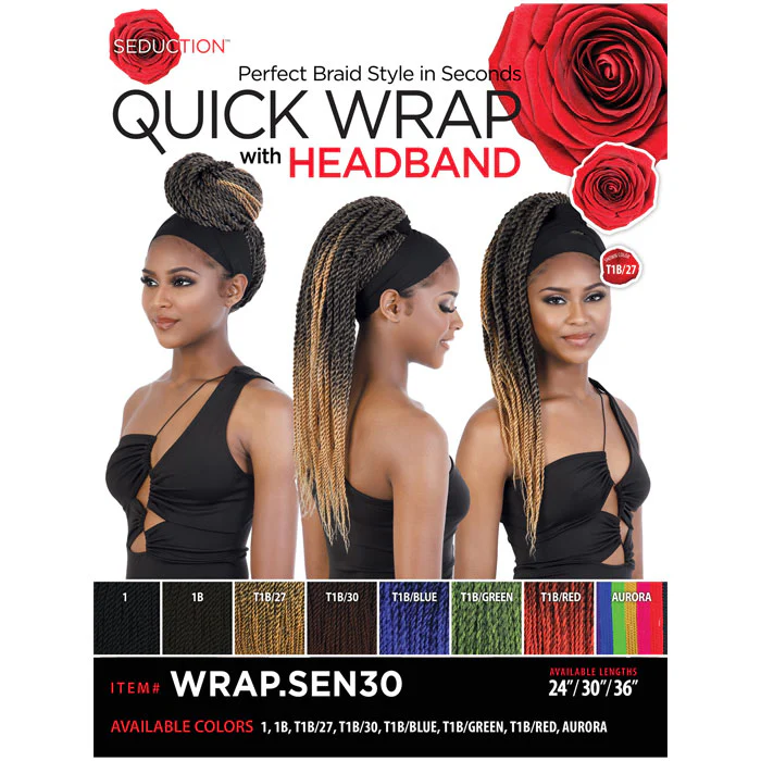 Seduction Quick Wrap with Headband Wig - WRAP.SEN 30" - Image 3