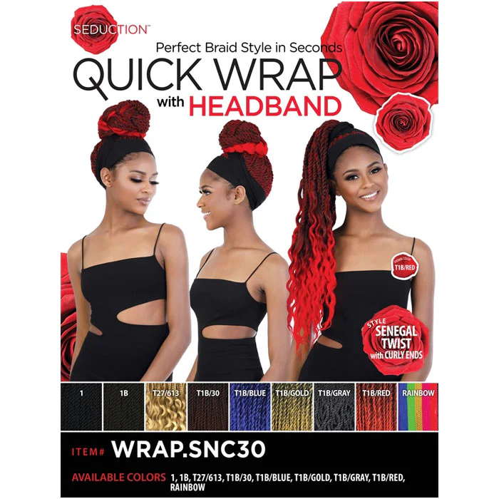 Seduction Quick Wrap with Headband Wig - WRAP.SNC 30" SENEGAL TWIST - Image 5