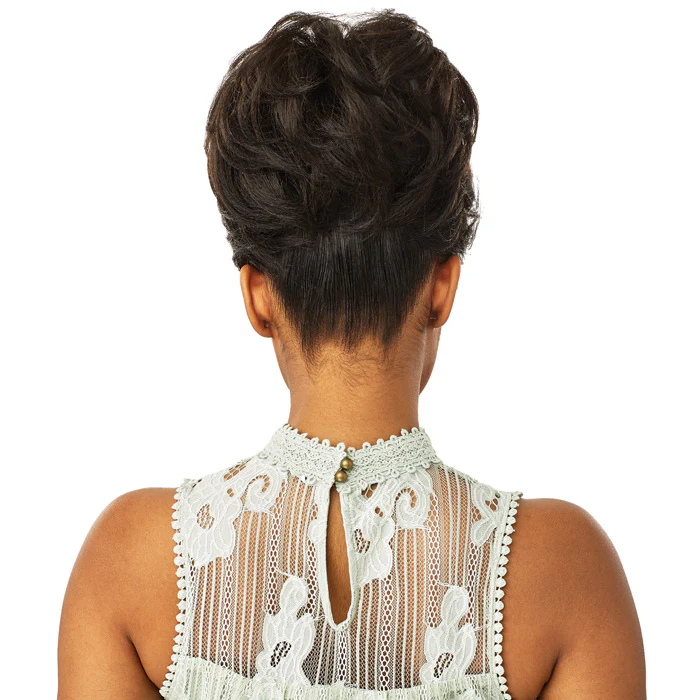 Sensationnel 100% Premium Fiber Instant Bun with Bangs EVONNE - Image 4
