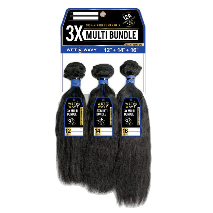 Sensationnel 12A 100% Virgin Human Hair 3X Multi Bundle Weave Wet&Wavy - BOHEMIAN (12"14"16")