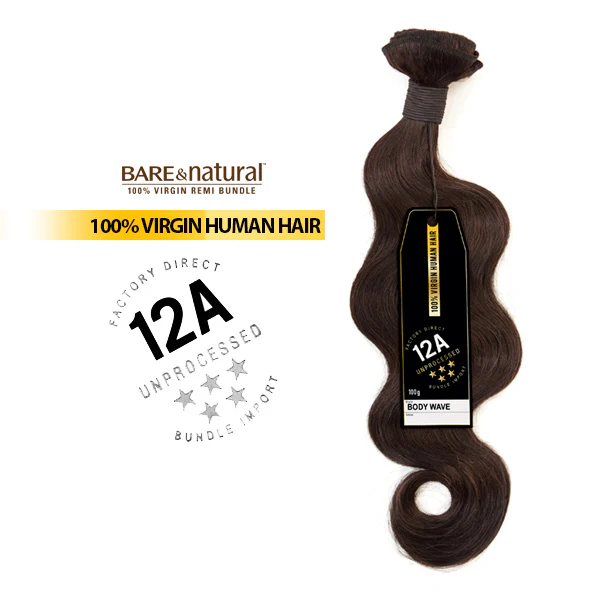 Sensationnel 12A Bare & Natural Unprocessed 100% Virgin Human Hair Weave - BODY WAVE 10-22" - Image 2