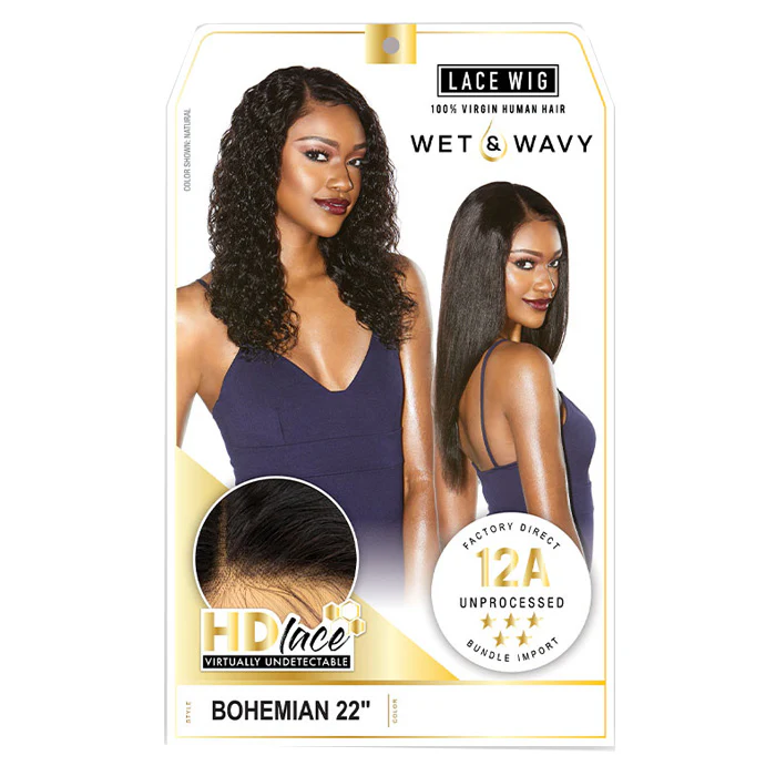 Sensationnel Unprocessed Virgin Human Hair 12A Wet & Wavy HD Lace Wig - BOHEMIAN 22 - Image 4