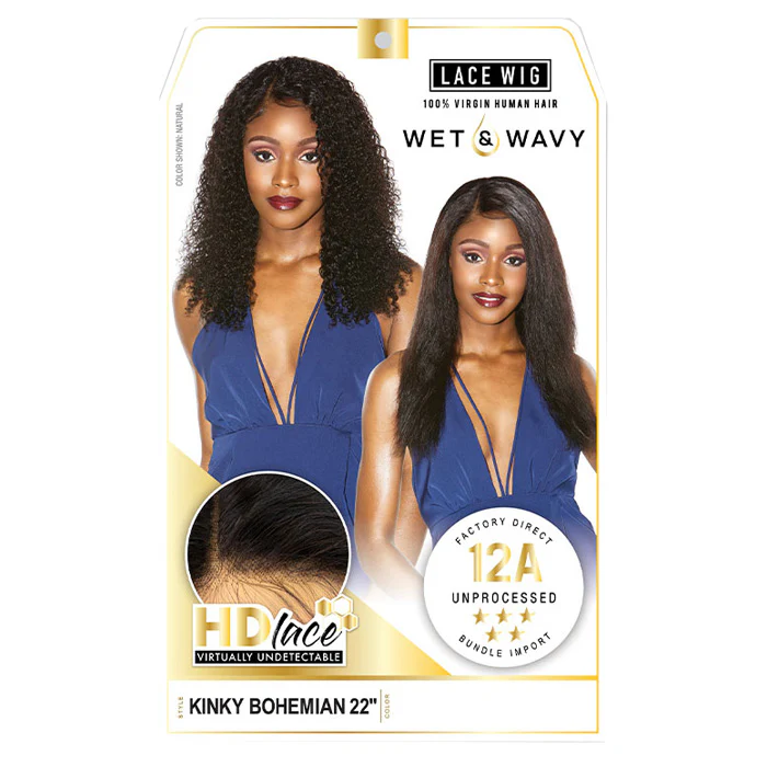 Sensationnel Unprocessed Virgin Human Hair 12A Wet & Wavy HD Lace Wig - Kinky Bohemian 22 - Image 6