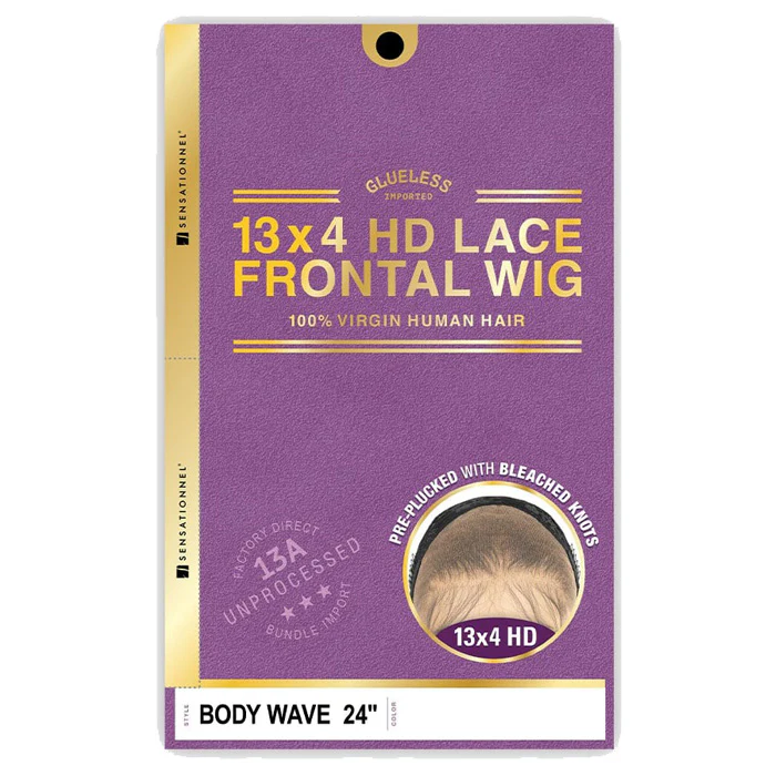 Sensationnel 13A 100% Virgin Human Hair Glueless 13x4 HD Lace Frontal Wig - BODY WAVE 20"/24"/28" - Pre-Plucked - Image 4