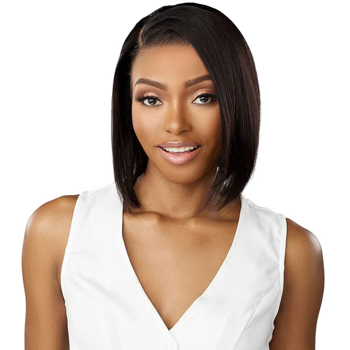 Sensationnel 13A 100% Virgin Human Hair Glueless 13x4 HD Lace Frontal Wig - STRAIGHT BOB 12" - Pre-Plucked - Image 2