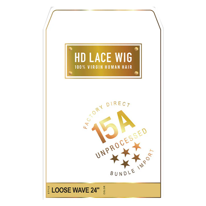 Sensationnel 15A 100% Unprocessed Human Hair 13X4 HD Lace Frontal Wig - LOOSE WAVE 24 - Image 5