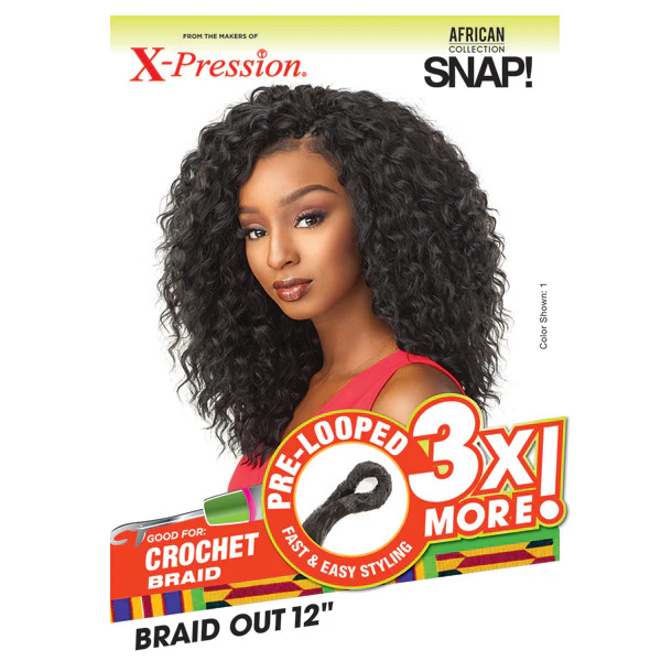 Sensationnel African Collection SNAP 3x Pre-Looped Crochet Braid BRAID OUT 12 Inch - Image 5