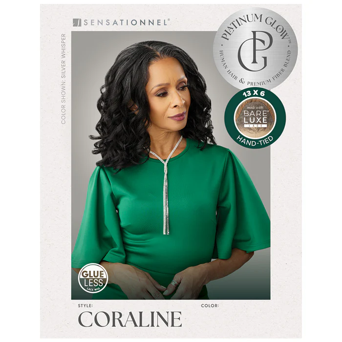 Sensationnel Bare Lace Platinum Glow Glueless 13x6 Lace Frontal Wig - CORALINE - Image 2