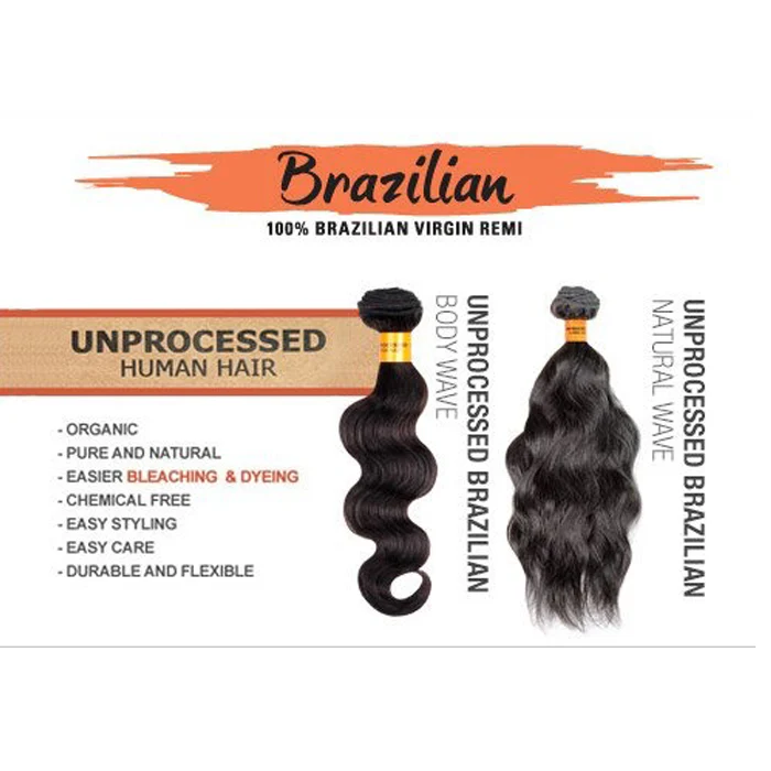 Sensationnel Bare & Natural 100% Brazilian Virgin Remi Weave - NATURAL WAVY 10-30" - Image 3
