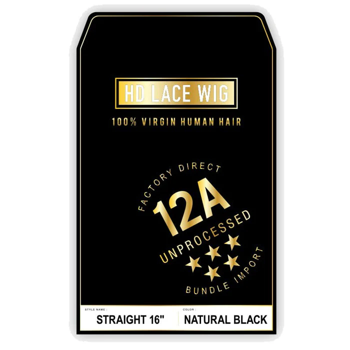 Sensationnel Unprocessed 100% Virgin Human Hair 12A HD Lace Wig - STRAIGHT 16 - Image 5