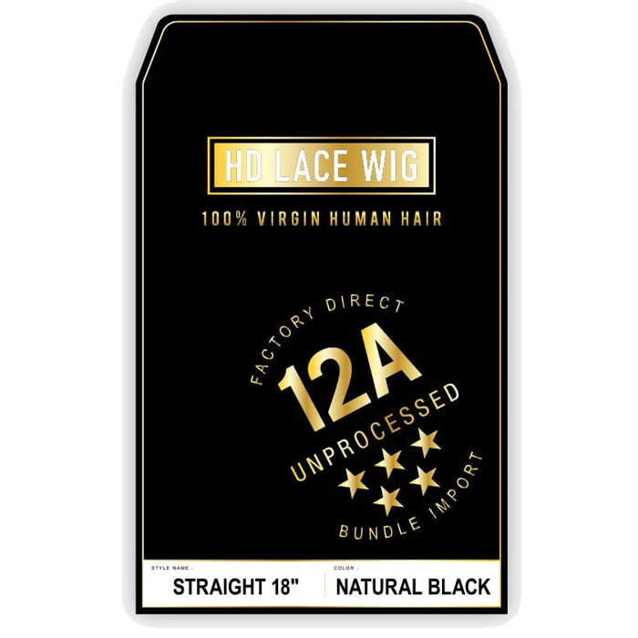Sensationnel Unprocessed 12A 100% Virgin Human Hair HD Lace Wig - STRAIGHT 18 - Image 5