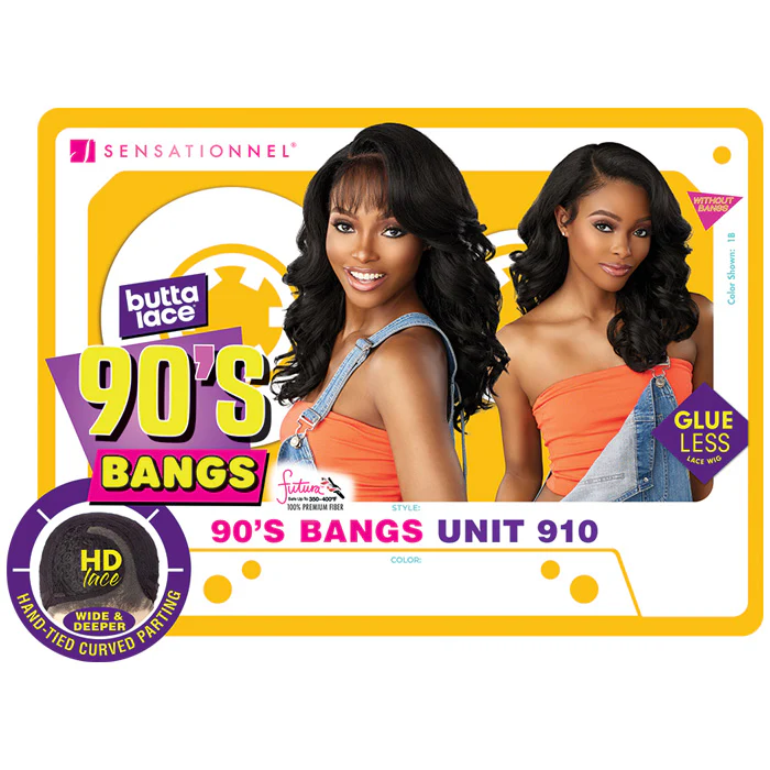 Sensationnel Butta Lace Glueless 5" HD Curved Deep Lace Parting Front Wig - 90's BANGS UNIT 910 - Image 5