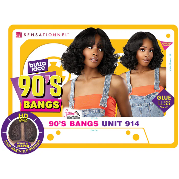 Sensationnel Butta Lace Glueless 5" HD Deep Lace Parting Front Wig - 90'S BANGS UNIT 914 - Image 6