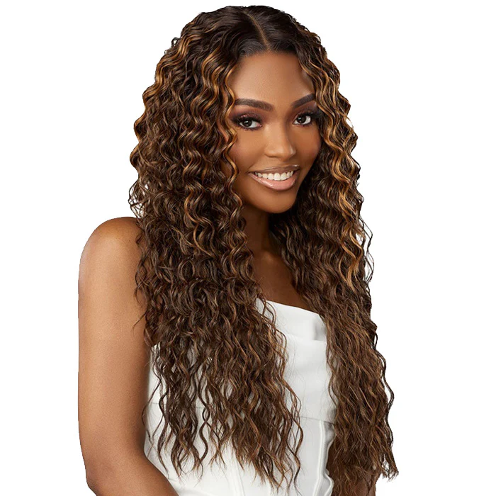 Sensationnel Butta Lace Glueless Human Hair Blend 5 Deep Parting HD Lace Front Wig - WATER DEEP 28" - Image 2