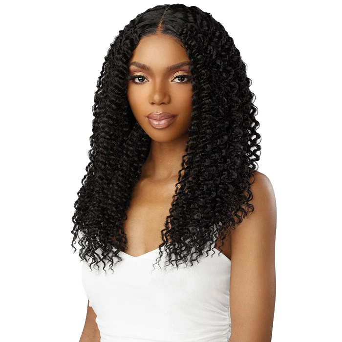 Sensationnel Butta Lace Human Hair Blend Glueless 5" HD Deep Lace Parting Front Wig - KINKY WATER WAVE 18"