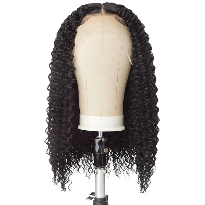 Sensationnel Butta Lace Human Hair Blend Glueless 5" HD Deep Lace Parting Front Wig - KINKY WATER WAVE 18" - Image 4