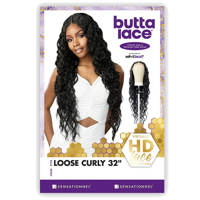 Sensationnel Butta Lace Human Hair Blend HD 5" Deep Parting Lace Front Wig - LOOSE CURLY 32 - Image 5