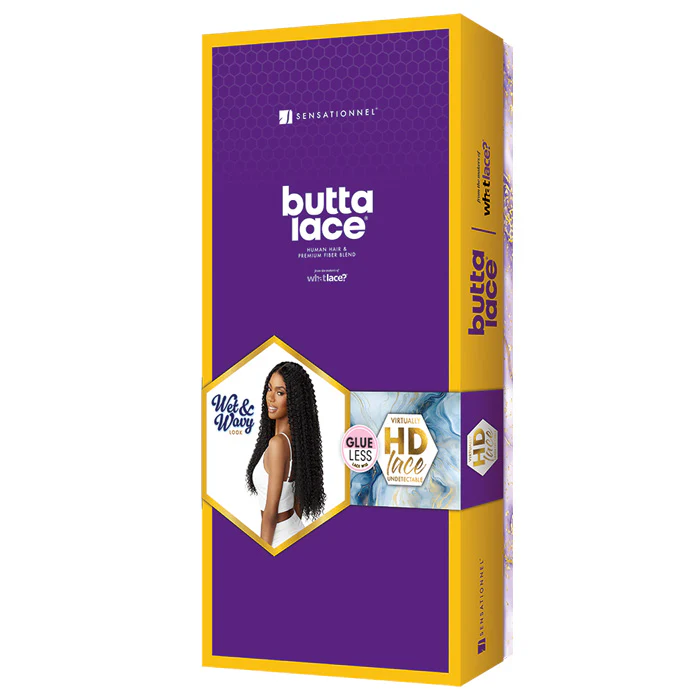 Sensationnel Butta Lace Wet and Wavy Glueless Human Hair Blend HD Lace Front Wig - W&W WATER WAVE 26 - Image 6
