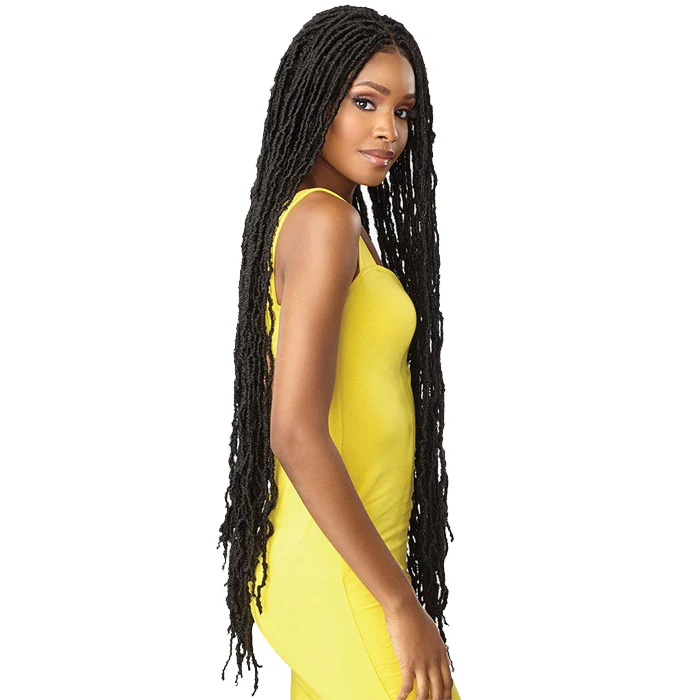 Sensationnel Cloud 9 Swiss Lace HD 4X4 Part Braided Front Lace Wig - DISTRESSED LOCS 40" - Image 2
