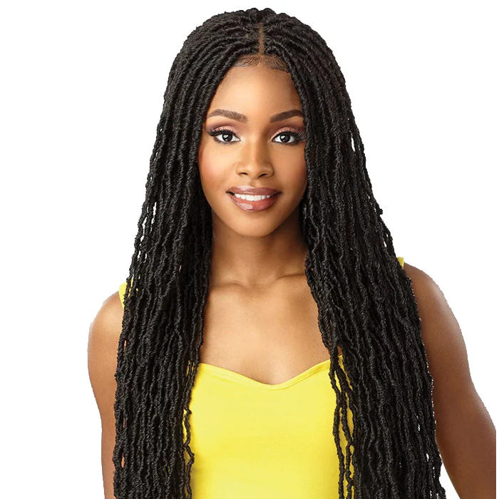 Sensationnel Cloud 9 Swiss Lace HD 4X4 Part Braided Front Lace Wig - DISTRESSED LOCS 40" - Image 4