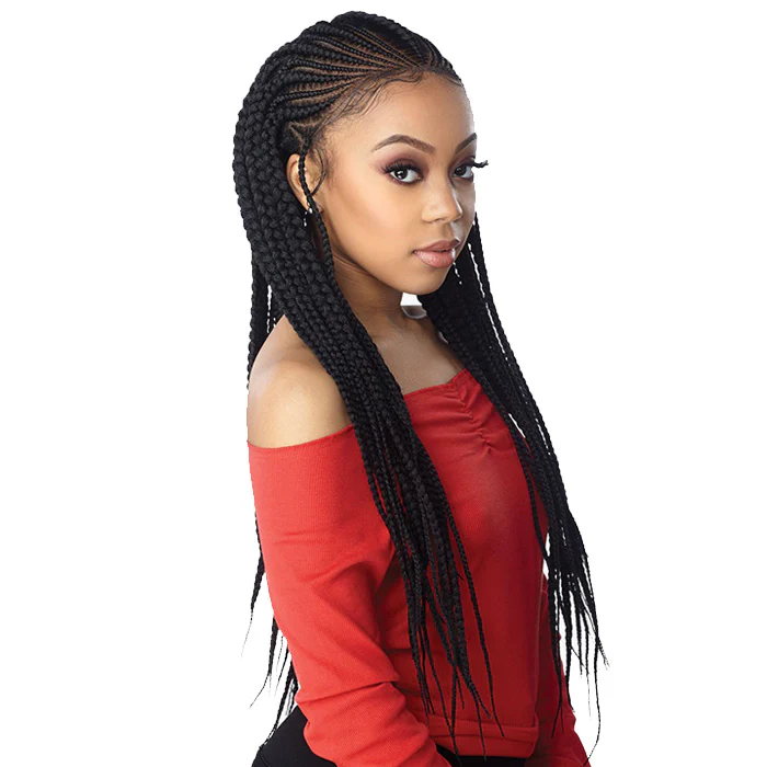Sensationnel Cloud 9 Swiss Lace 100% Hand Braided 13x7 Lace Front Wig - FEED IN FULANI CORNROW - Image 3