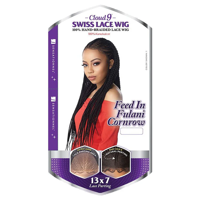 Sensationnel Cloud 9 Swiss Lace 100% Hand Braided 13x7 Lace Front Wig - FEED IN FULANI CORNROW - Image 5