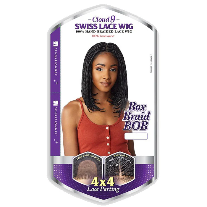 Sensationnel Cloud 9 Swiss Lace Hand-Braided 4x4 Lace Front Wig - BOX BRAID BOB - Image 5