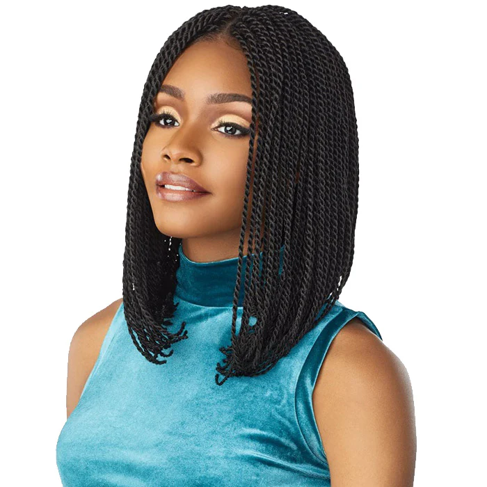Sensationnel Cloud 9 Swiss Lace Hand-Braided 4x4 Lace Frontal Wig - SENEGAL TWIST BOB