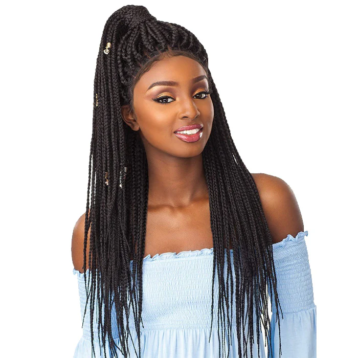 Sensationnel Cloud 9 Swiss Lace Multi-Parting 4x4 Swiss Lace Wig - BOX BRAID LARGE - Image 2