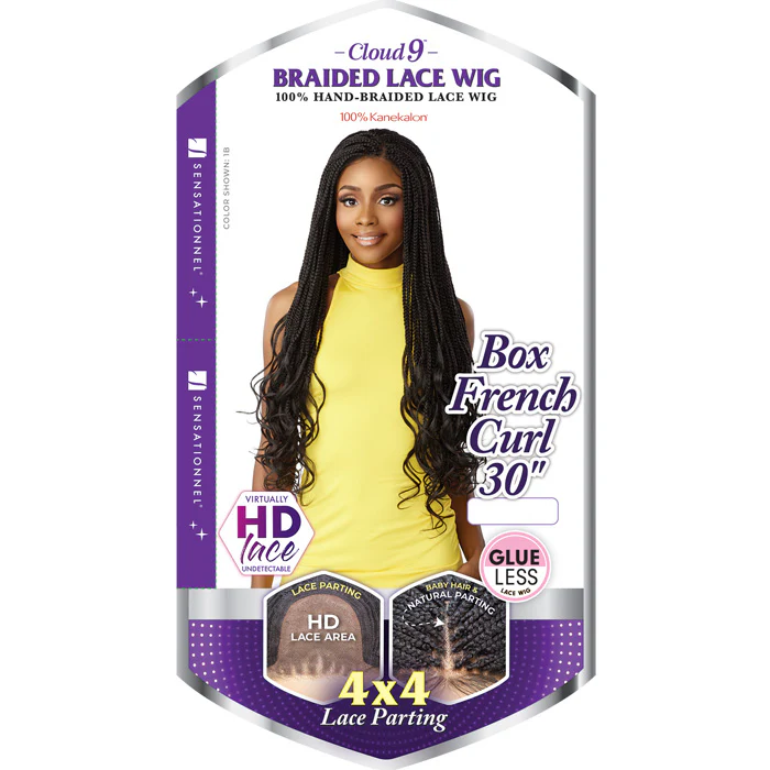 Sensationnel Cloud 9 Glueless HD 4X4 Braided Lace Front Wig - BOX FRENCH CURL 30" - Image 8