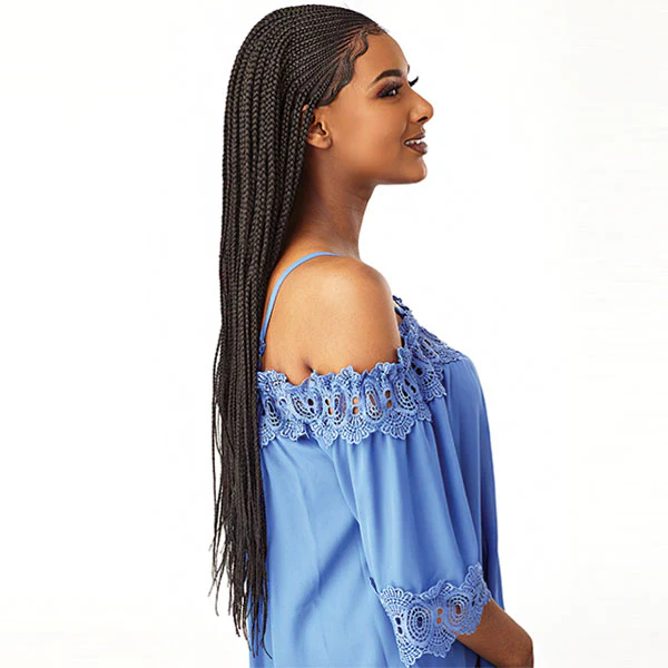 Sensationnel Cloud9 Synthetic Hand Braided 13x5 Part Swiss Lace Wig - SIDE PART CORNROW - Image 4