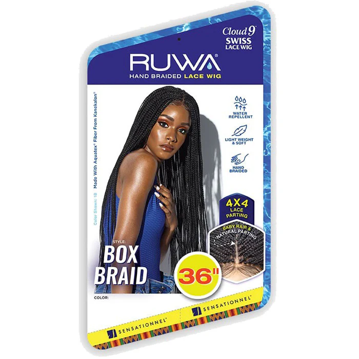 Sensationnel Cloud 9 Ruwa 4x4 Swiss Lace Hand-Braided Front Wig - BOX BRAID 36" - Image 6
