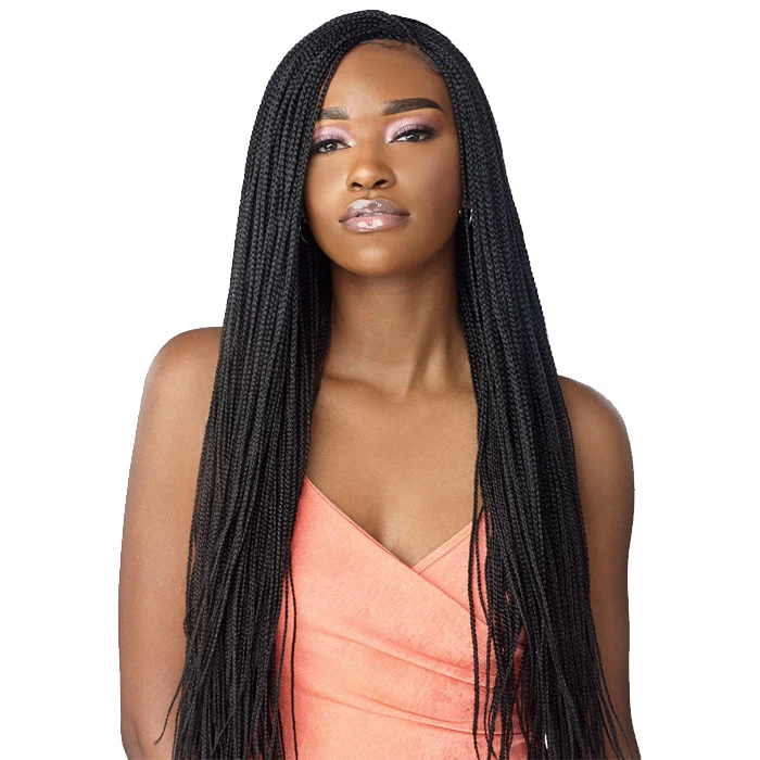 Sensationnel Cloud9 Swiss Lace HD 4x4 Part Lace Frontal Wig - MICRO BOX BRAID 28" - Image 3