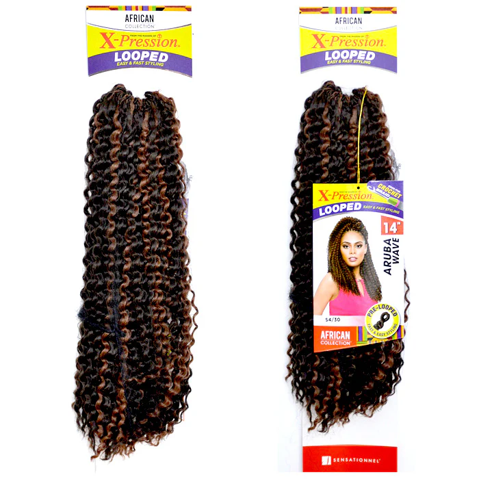 Sensationnel African Collection X-Pression Pre-Looped Crochet Braid ARUBA WAVE 14 Inch - Image 3