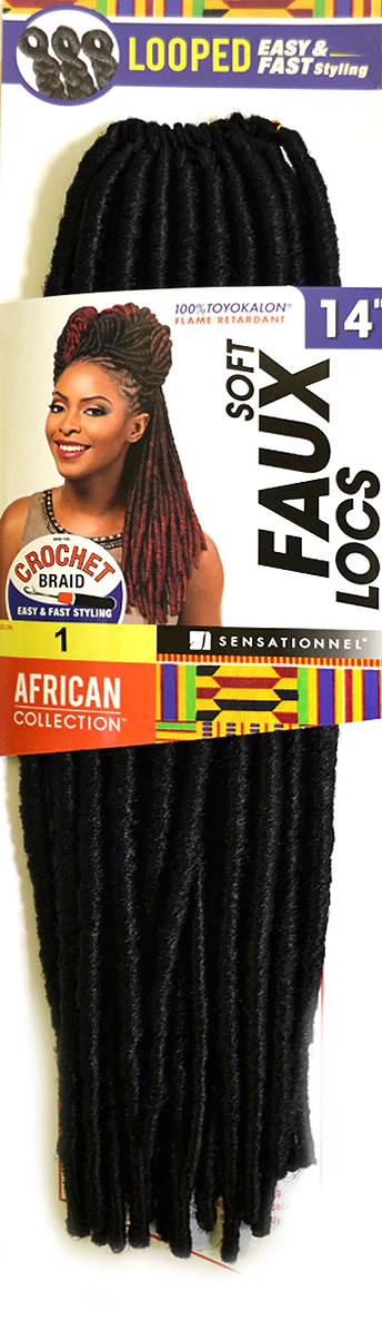 Sensationnel African Collection X-Pression Crochet Braid SOFT FAUX LOCS 14 Inch - Image 2
