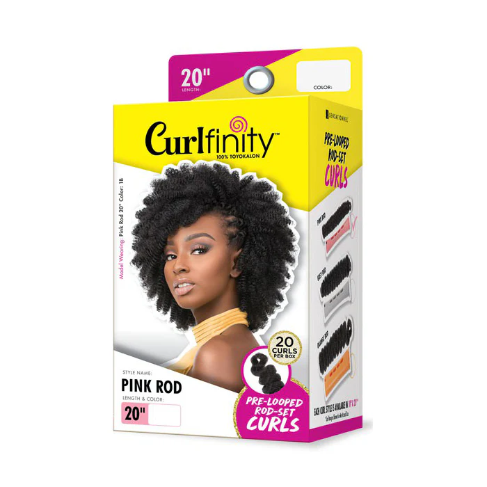 Sensationnel Curlfinity Pre-Loop Rod-Set Curls Bulk Braid - PINK ROD 10/20" - Image 6