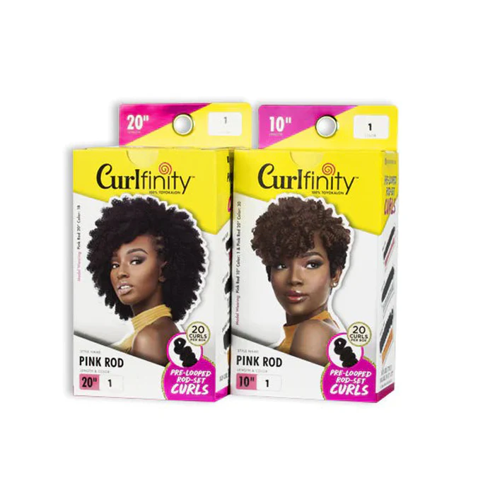 Sensationnel Curlfinity Pre-Loop Rod-Set Curls Bulk Braid - PINK ROD 10/20" - Image 7