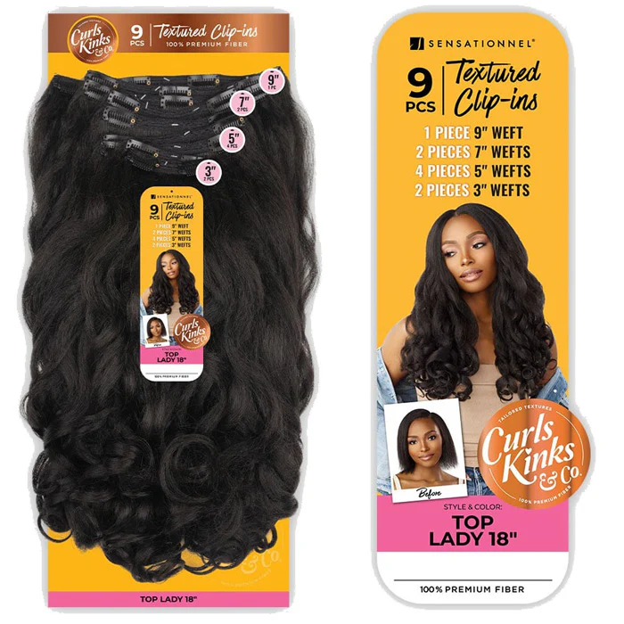 Sensationnel Curls Kinks & Co Textures Clip-In Weave 9 PCS - TOP LADY 18" - Image 5