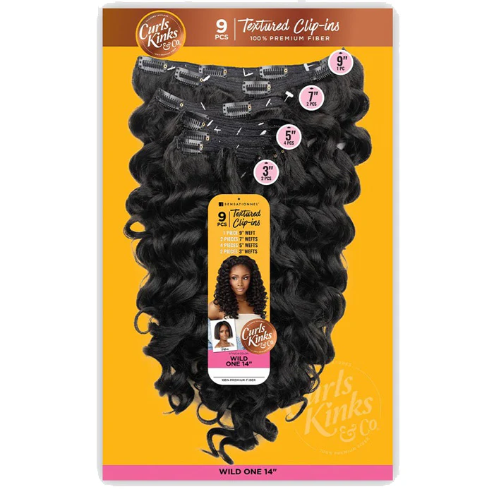 Sensationnel Curls Kinks Textured Clip-Ins Weave 9 pcs - WILD ONE 14" - Image 5
