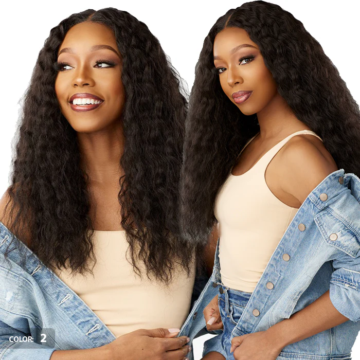 Sensationnel Curls Kinks Textured Lace Kinky Edges Glueless Y-Part HD Lace Front Wig - KINKY BRAID OUT 20" - Image 3
